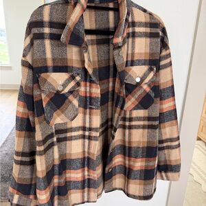 Amazon Plaid Jacket - Black, Tan, Red